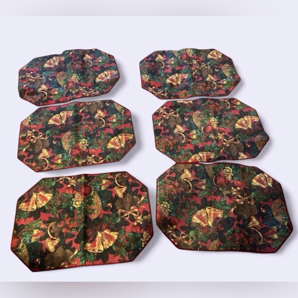 Set of 6 Christmas placemats